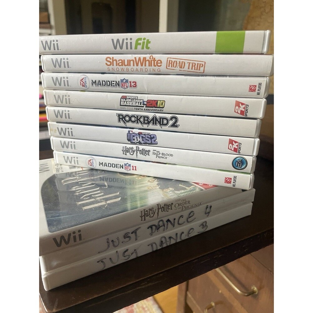 Nintendo Wii Game Lot Collection Bundle 11 Games Mixed Genres Madden Rock Band